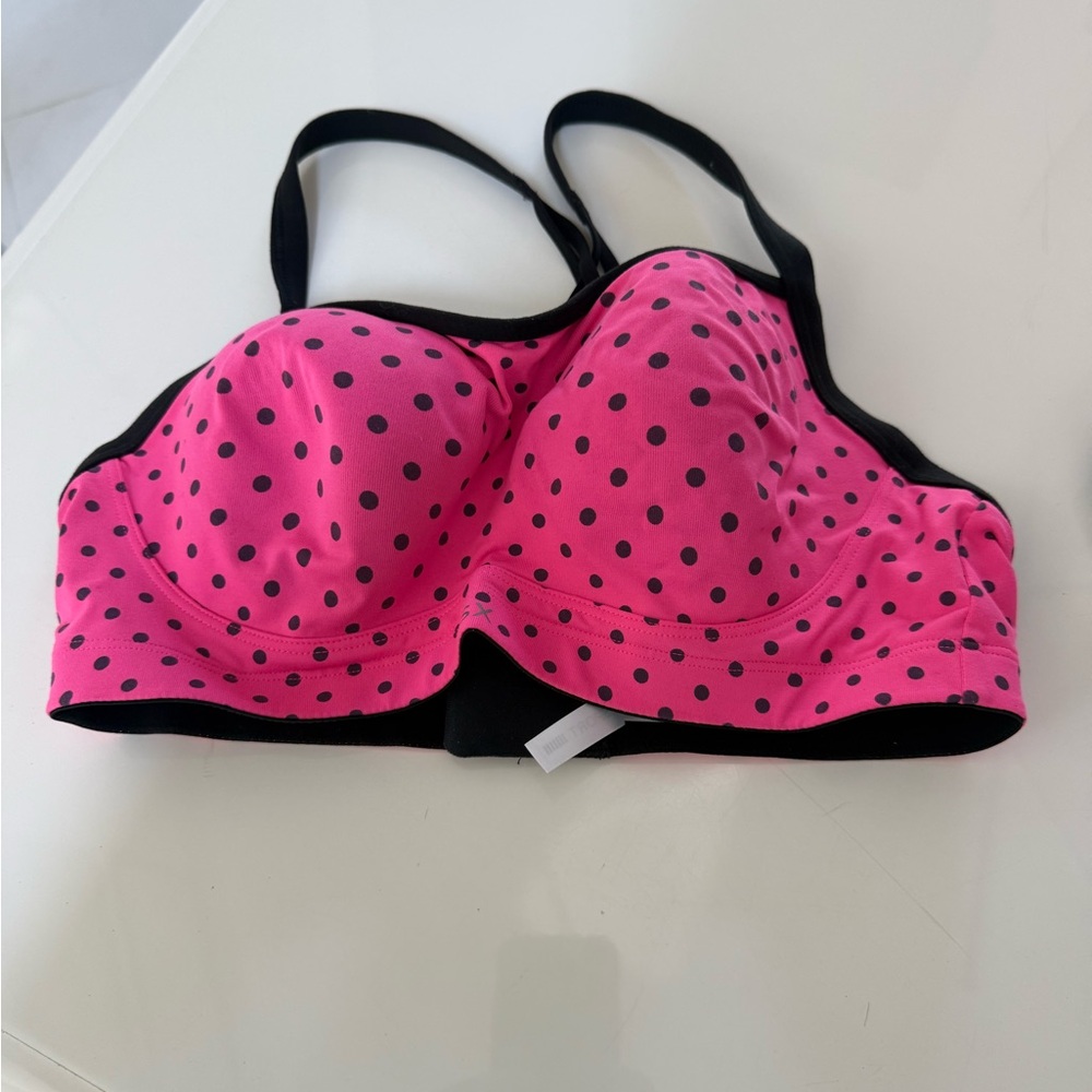 Victoria's Secret Pink and Black Polka Dot Bra